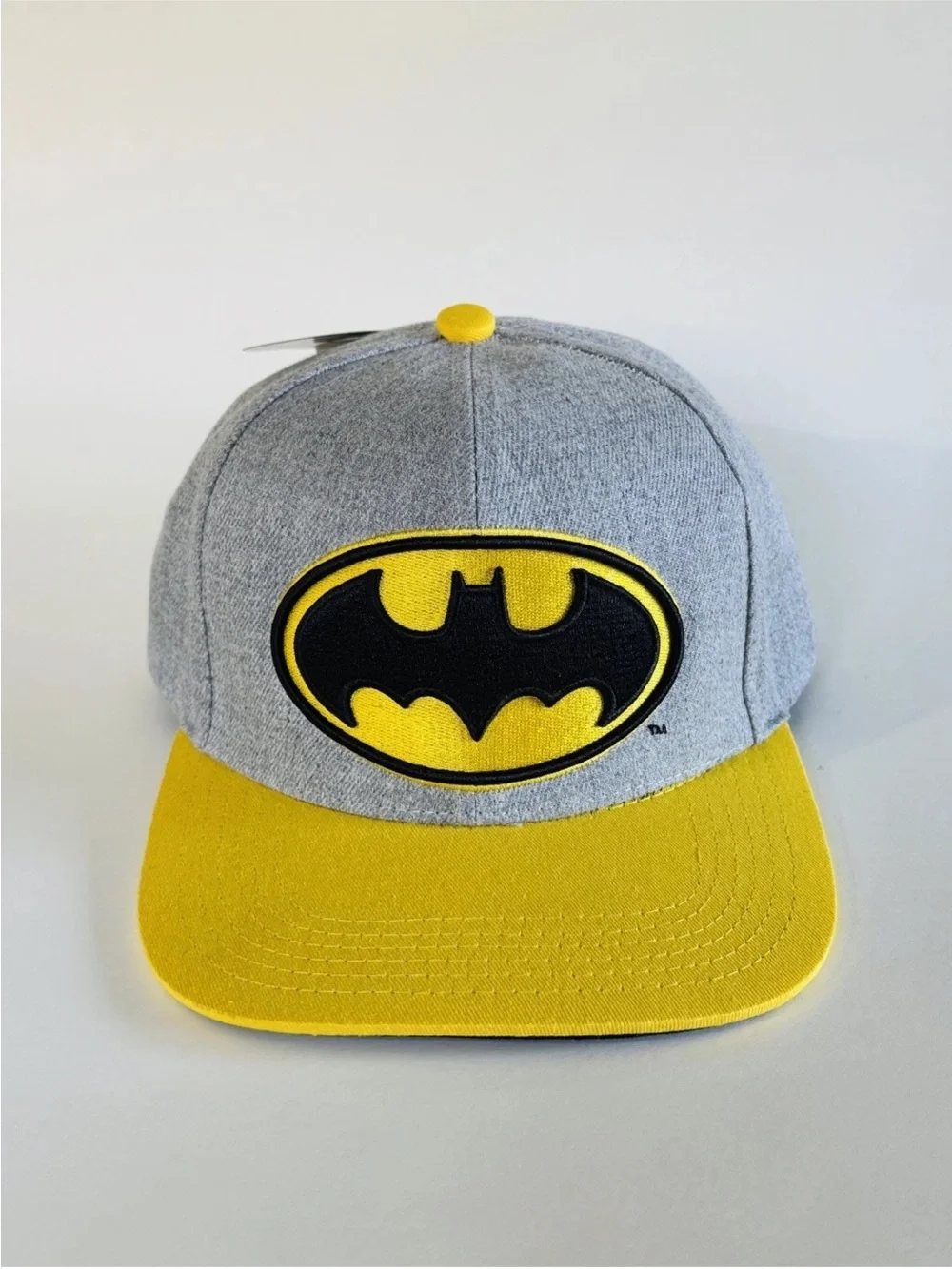 Batman Gray and Yellow Flat Brim Hat